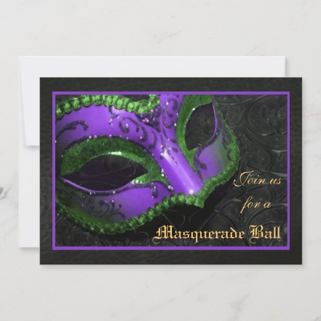 Invitation pourpre de Halloween de boule de (Devant)