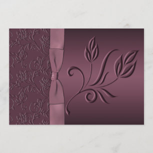 Invitation pourpre de mariage de passion de prune