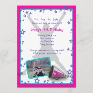 Invitation Pourpre Turquois de rose d'invitation de photo de