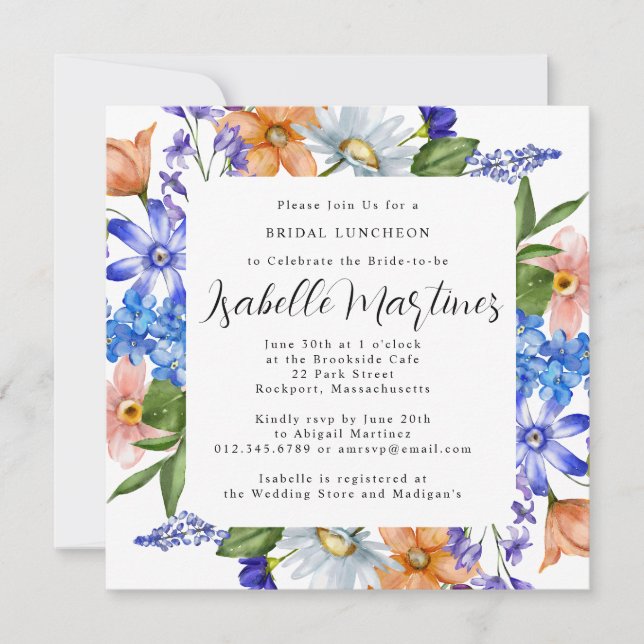 Invitation Poussée poupée rose violet poupée nuptiale Douche (Devant)