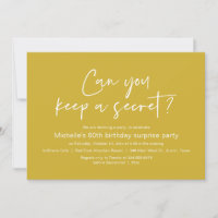 Pouvez-Vous Garder Un Secret, Surprise Anniversair