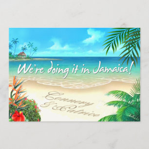 Invitation PR Exotic Beach mariage jamaïcain obtenir des noms