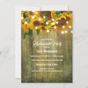 Invitation Prairie de Tournesols Conception Florale Rustiqu