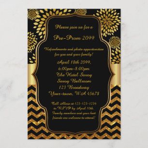 Invitation pré-bal, Pré-bal, Quinceanera, Sweet16