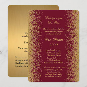 Invitation Pré Prom, Pré Prom, Quinceanera, Sweet-seize,