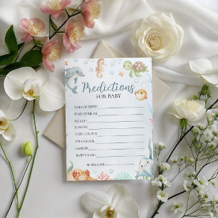 Invitation Prédictions de Baby Shower "Sous la Mer"