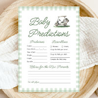 Prédictions de bébé golf Vert Sauge Jeu de Baby Sh