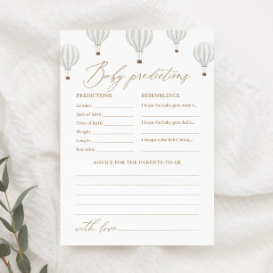 Invitation Prédictions et conseils sur le Baby shower à ballo