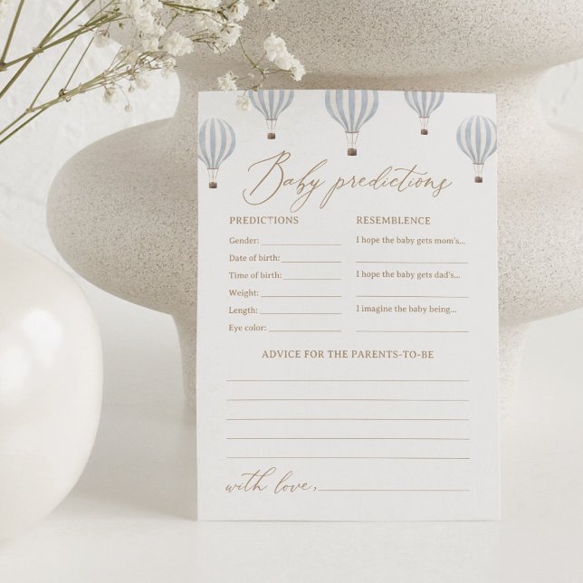Invitation Prédictions et conseils sur le Baby shower à ballo (Créateur téléchargé)