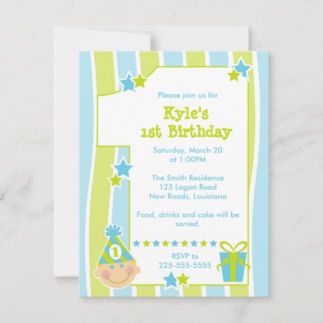 Invitation Premier anniversaire (Devant)