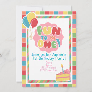 Invitation Premier Anniversaire Amusant À Être Une Fête Invit
