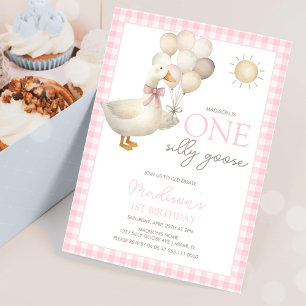 Invitation Premier Anniversaire Ballons Dinde Ridicule
