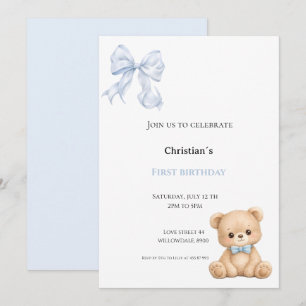 Invitation Premier anniversaire bébé garçon