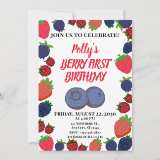 Invitation Premier anniversaire de Berry