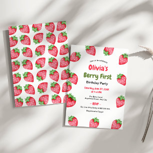 Invitation Premier anniversaire de Berry à la fraise 1er anni