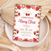 Premier anniversaire de Berry rose fraise fille mi