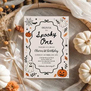 Invitation Premier anniversaire de fantôme d'Halloween Spooky