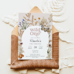 Invitation Premier anniversaire de fille, Sauvageonne Fleur s