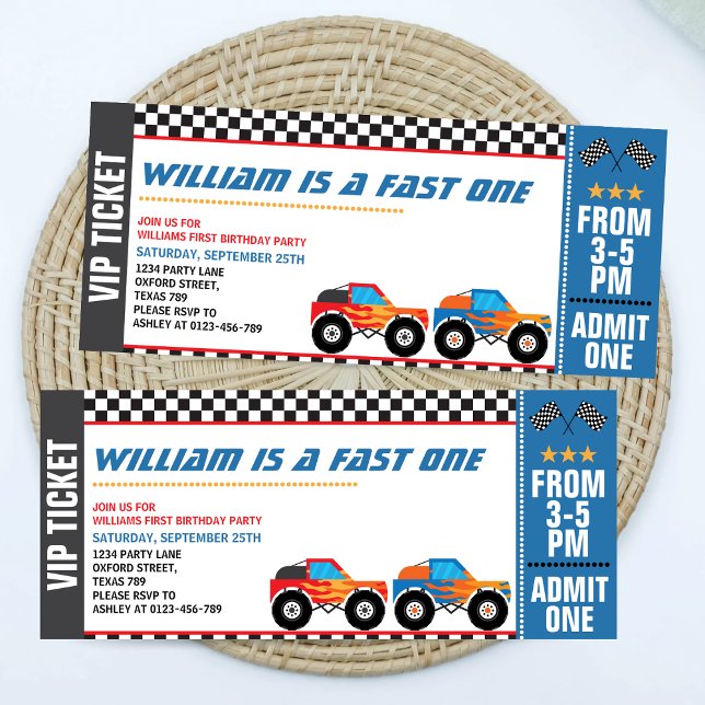 Invitation Premier anniversaire de la course de camion Fast O (Créateur téléchargé)