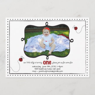 Invitation Premier anniversaire de Lady Bug