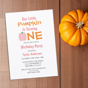 Invitation Premier anniversaire de Little Pumpkin