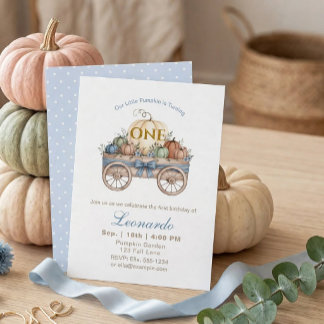 Invitation Premier Anniversaire de Little Pumpkin, Garçon d'A