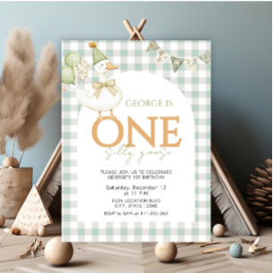 Invitation Premier anniversaire de One Silly Goose sans genre