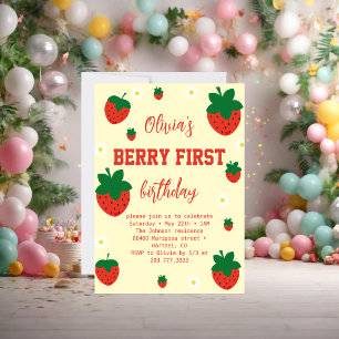 Invitation Premier anniversaire de Strawberry Berry