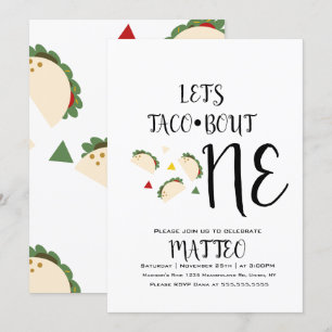 Invitation Premier anniversaire de taco moderne grand un