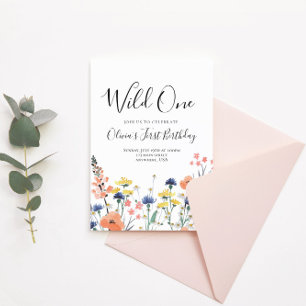 Invitation Premier anniversaire de Wild One Wildflower