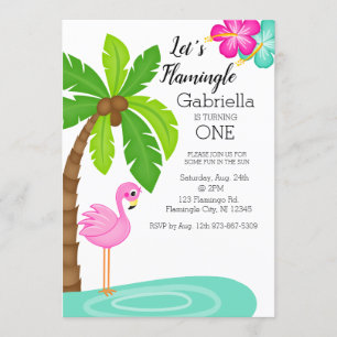 Invitation Premier anniversaire du Flamant rose tropical