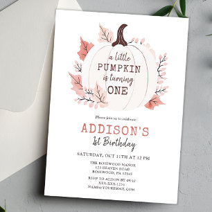 Invitation Premier anniversaire du petit Citrouille