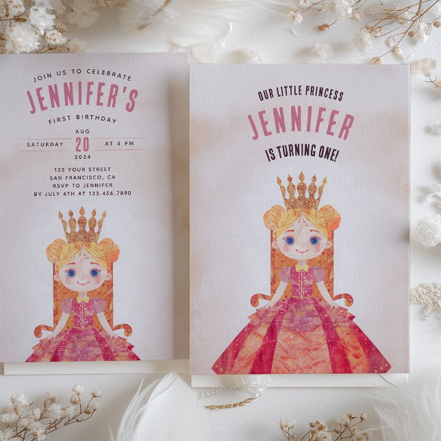 Invitation Premier anniversaire du Royal Fairytale (Créateur téléchargé)