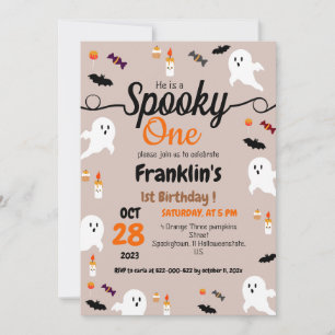 Invitation Premier Anniversaire Fantôme de la Spooky One Hall