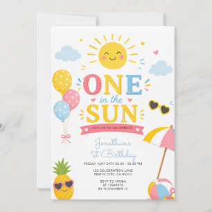 Invitation Premier Anniversaire sous le Soleil d'Été