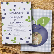 Premier Berry 1er Anniversaire Myrtille Photo