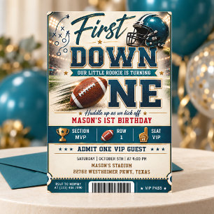 Invitation Premier but en tournant un Football Anniversaire
