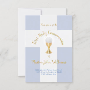 Invitation Premier garçon de communion