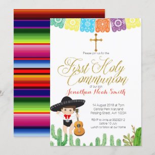 Invitation Premier garçon d'invitation de sainte communion de