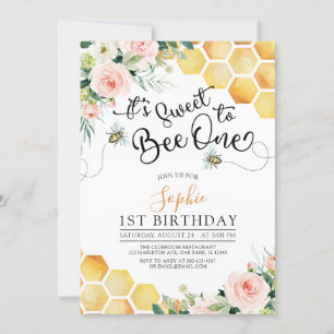 Invitation Premier Jour d'Abeille sucré à Abee Un 1er Anniver