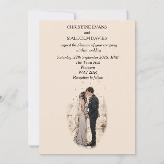 Invitation Premier Mariage de baiser