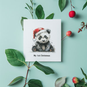 Invitation Premier Noël de l'ours en bambou, coutume