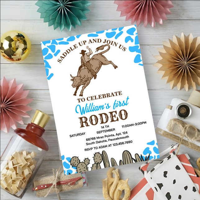 Invitation Premier Rodéo 1ère fête (Créateur téléchargé)