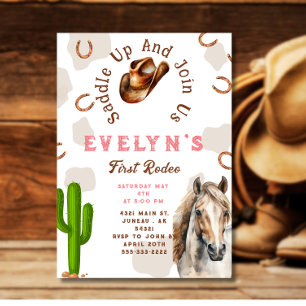 Invitation Premier Rodéo Cheval Western Chapeau de Cowboy Cac