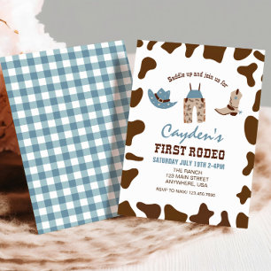 Invitation Premier Rodéo Cow-boy occidental Premier Anniversa