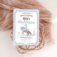 Premier Rodéo Garçon 1er Anniversaire Bleu Occiden