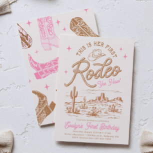 Invitation Premier Rodéo Rose