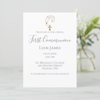 Premier Rosaire Communion Simple Événement Religie