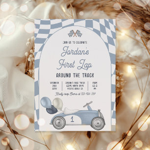 Invitation Premier tour autour de la piste de course Voiture
