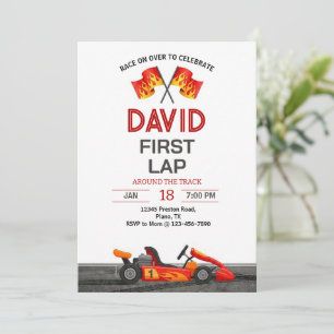 Invitation Premier tour autour de la piste Voiture de course 